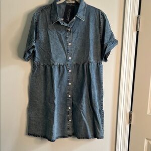 Denim Light-Weight Button-Up Dress